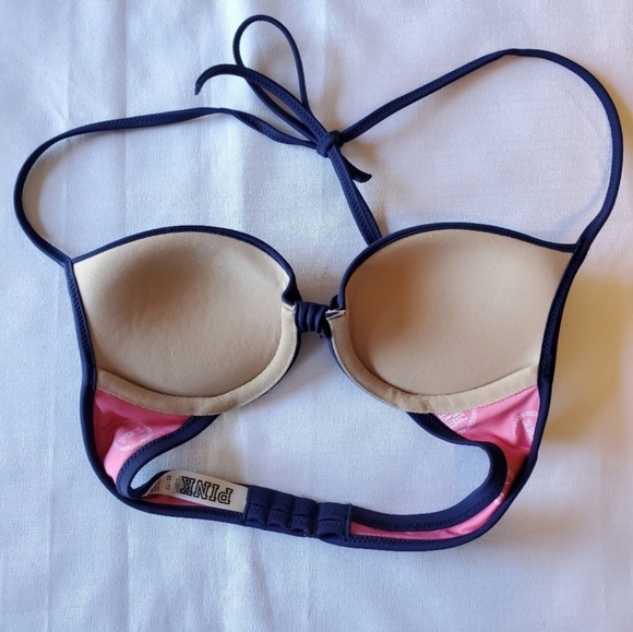 PINK by VS Bikini Top Womens‎ Xsmall Halter Beach Coastal Swim Tropical Sun XS - Picture 4 of 8